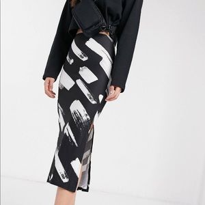 Midi skirt with split by ASOS